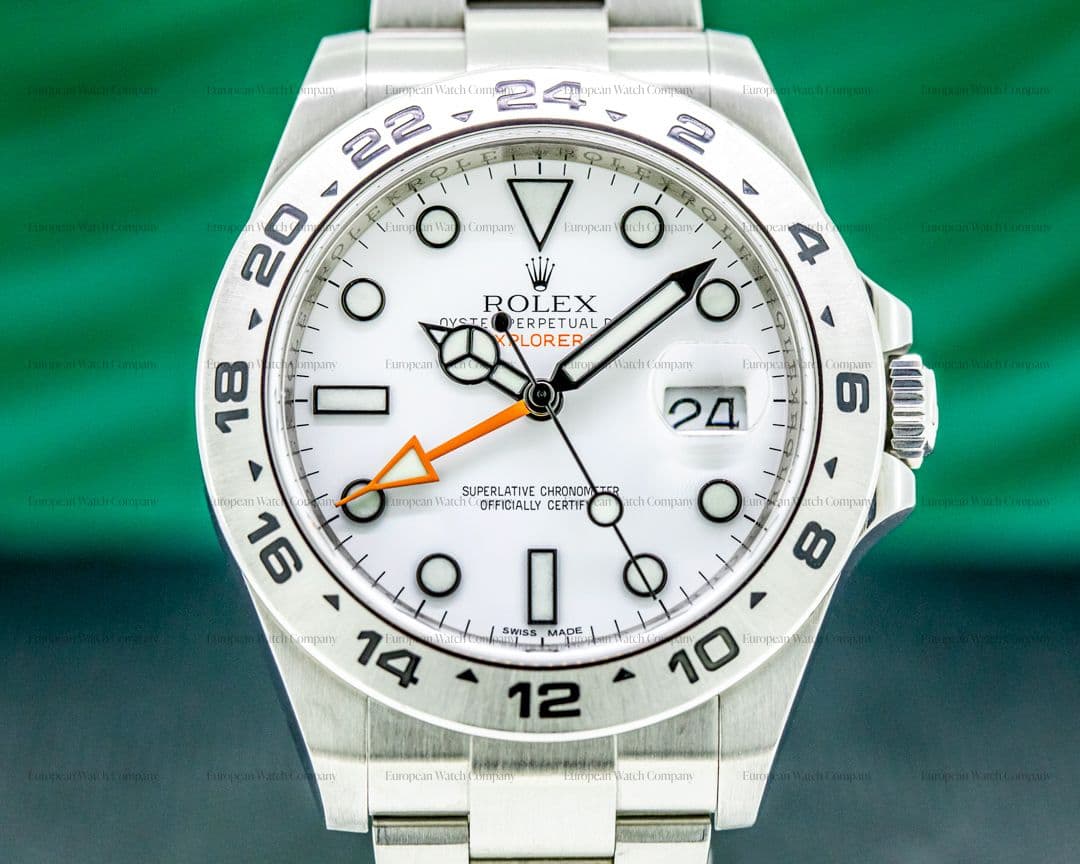 Rolex Explorer II 216570 White Dial SS 