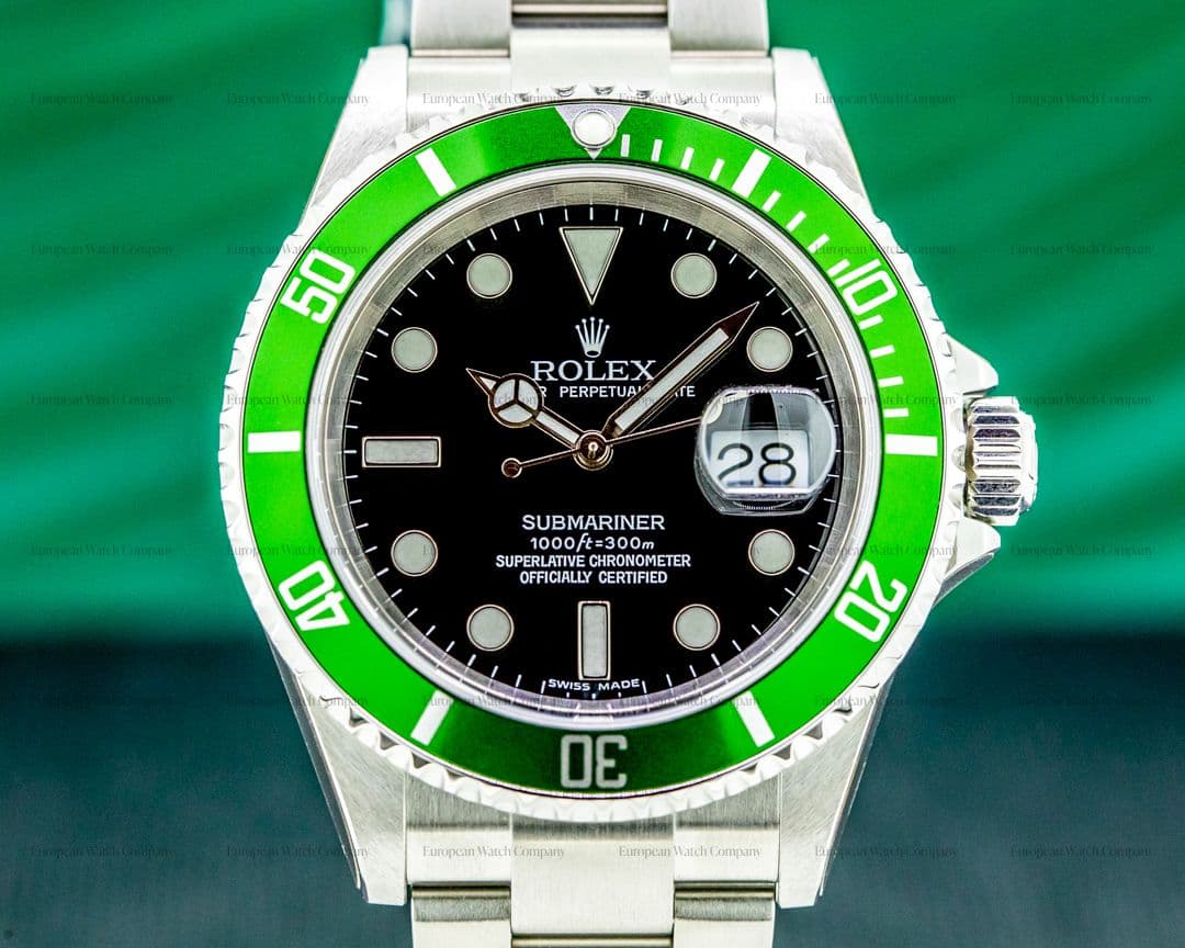 Rolex Submariner 50th Anniversary "Kermit" SS Green Bezel NEW OLD STOCK