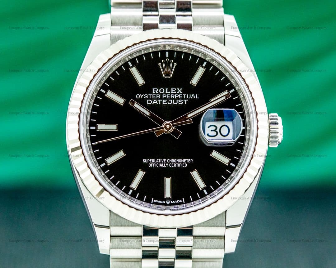 Rolex Datejust 126234 Black Stick Dial / Jubilee Bracelet  