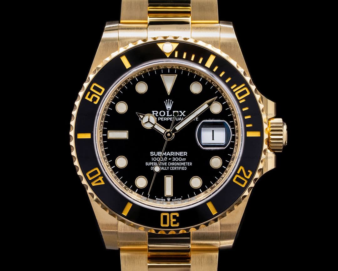 Rolex Submariner 126618 18K Yellow Gold Black Dial 2021