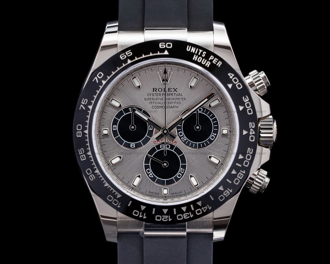 Rolex Daytona 116519 18K White Gold Ceramic Oysterflex Silver Dial 2021