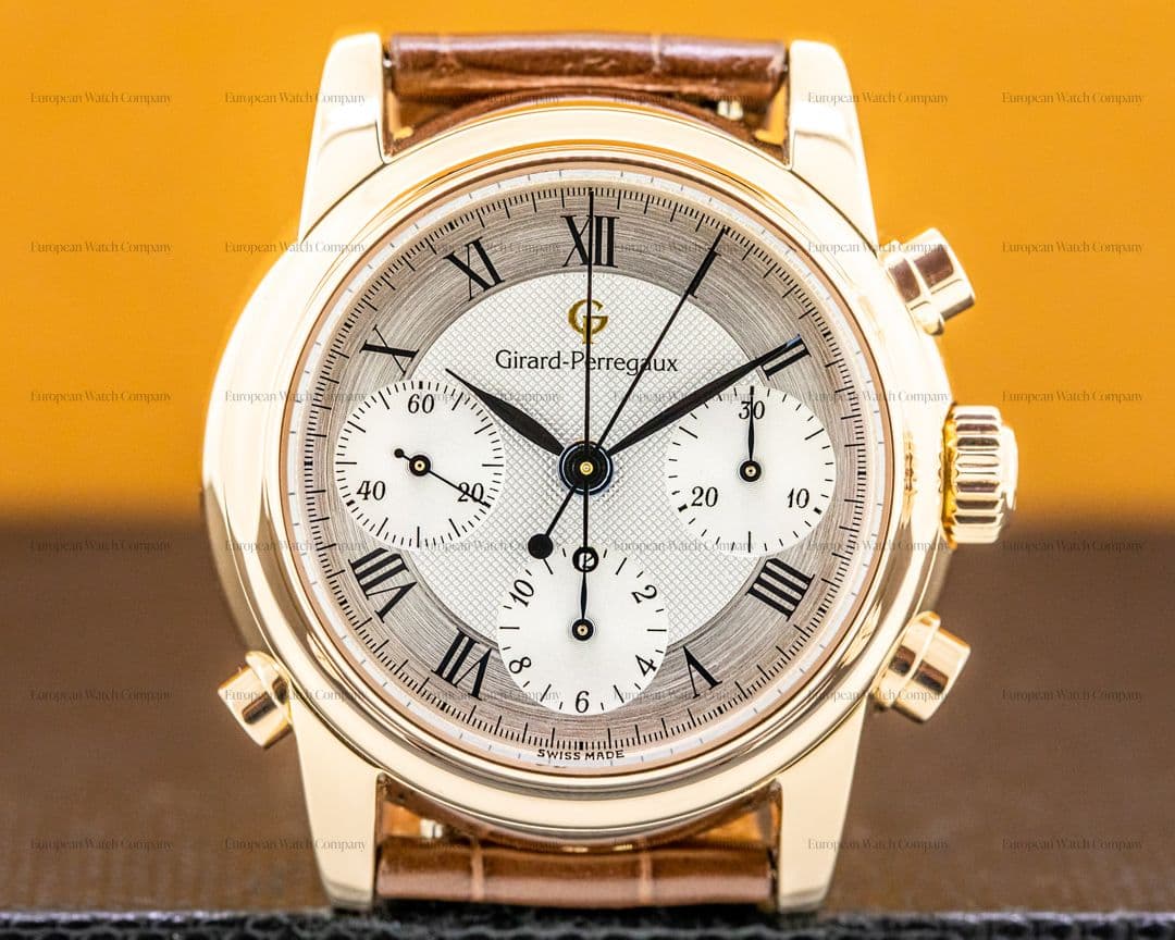 Girard Perregaux Rattrapante Chronograph 90100 18k Rose Gold