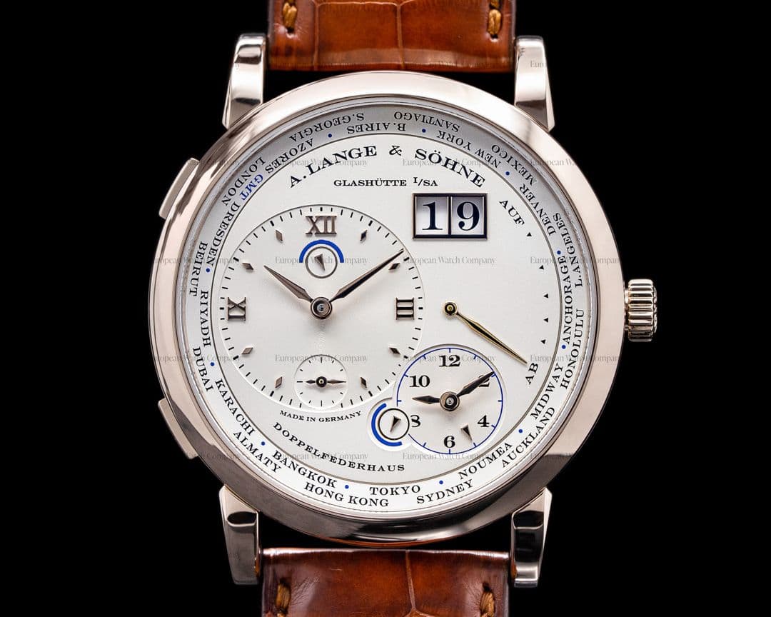 A. Lange and Sohne Lange 1 116.050 Time Zone 18K "HONEY GOLD" RARE