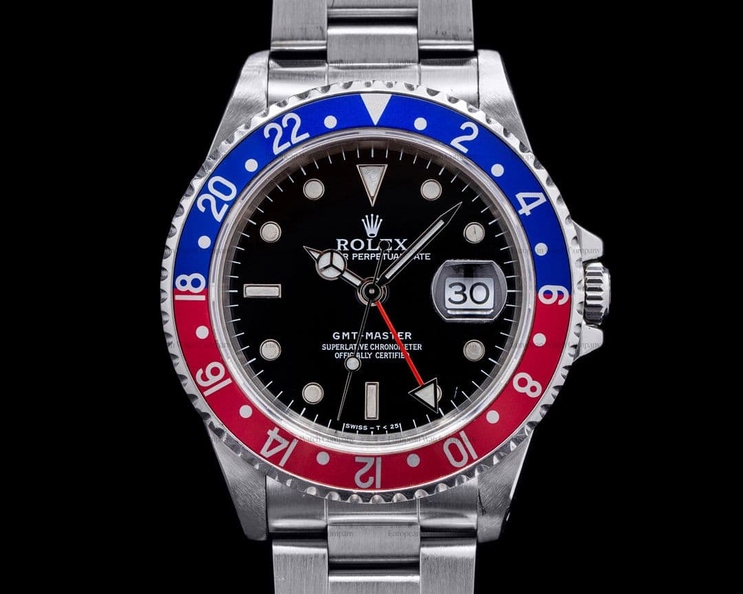 Rolex 16700 GMT Master Red / Blue Pepsi Bezel Transitional NICE