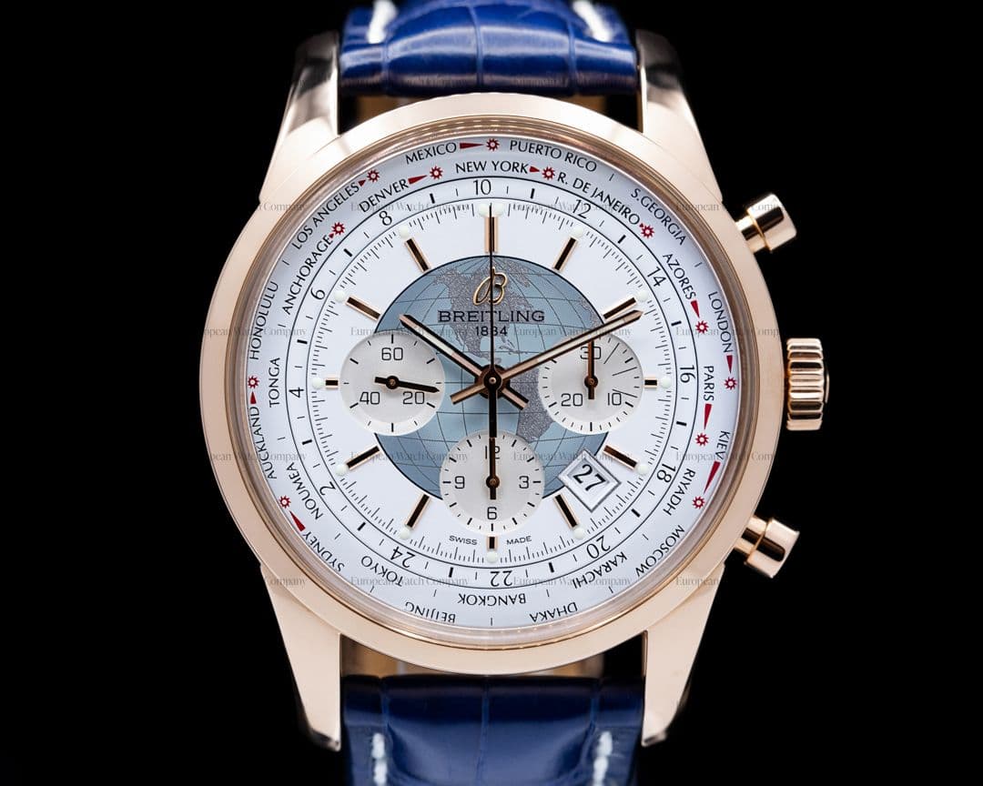 Breitling TransOcean Chronograph Unitime 18K Rose Gold 