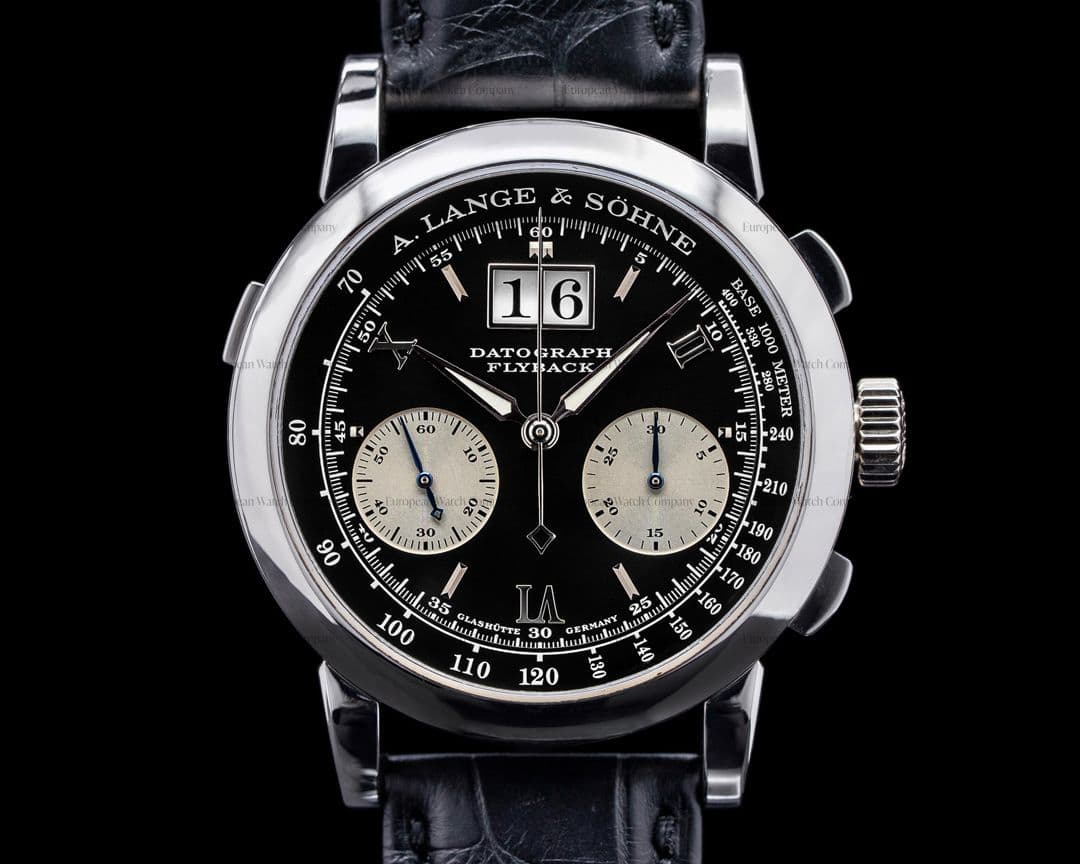 A. Lange and Sohne Datograph Flyback Platinum / Deployant Buckle 