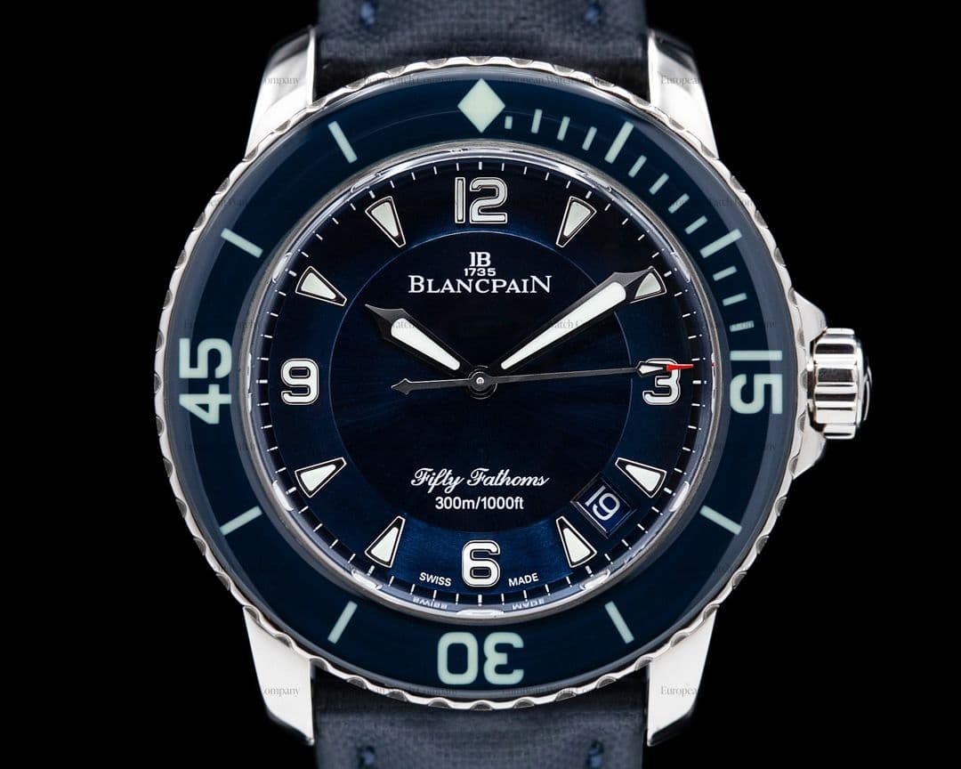Blancpain Fifty Fathoms White Gold / Blue Dial LIMITED