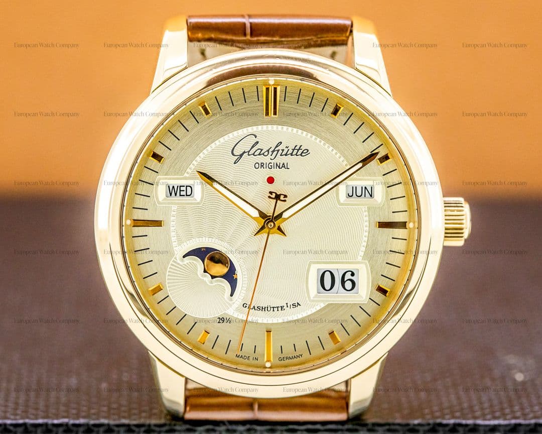 Glashutte Original Senator Perpetual Calendar Yellow Gold / Deployant
