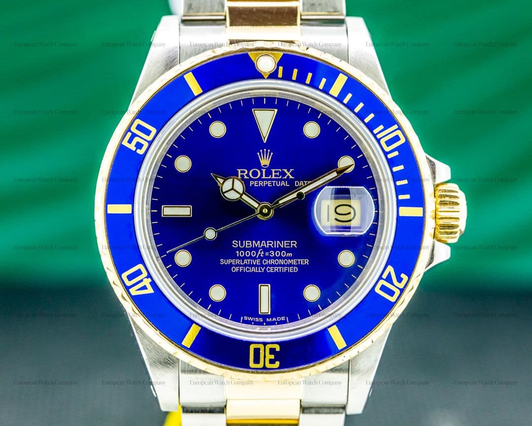 Rolex Submariner Blue Dial 18K Yellow Gold / SS