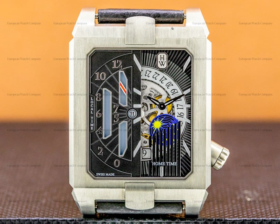 Harry Winston Avenue Dual Time Automatic Zalium Case Deployant