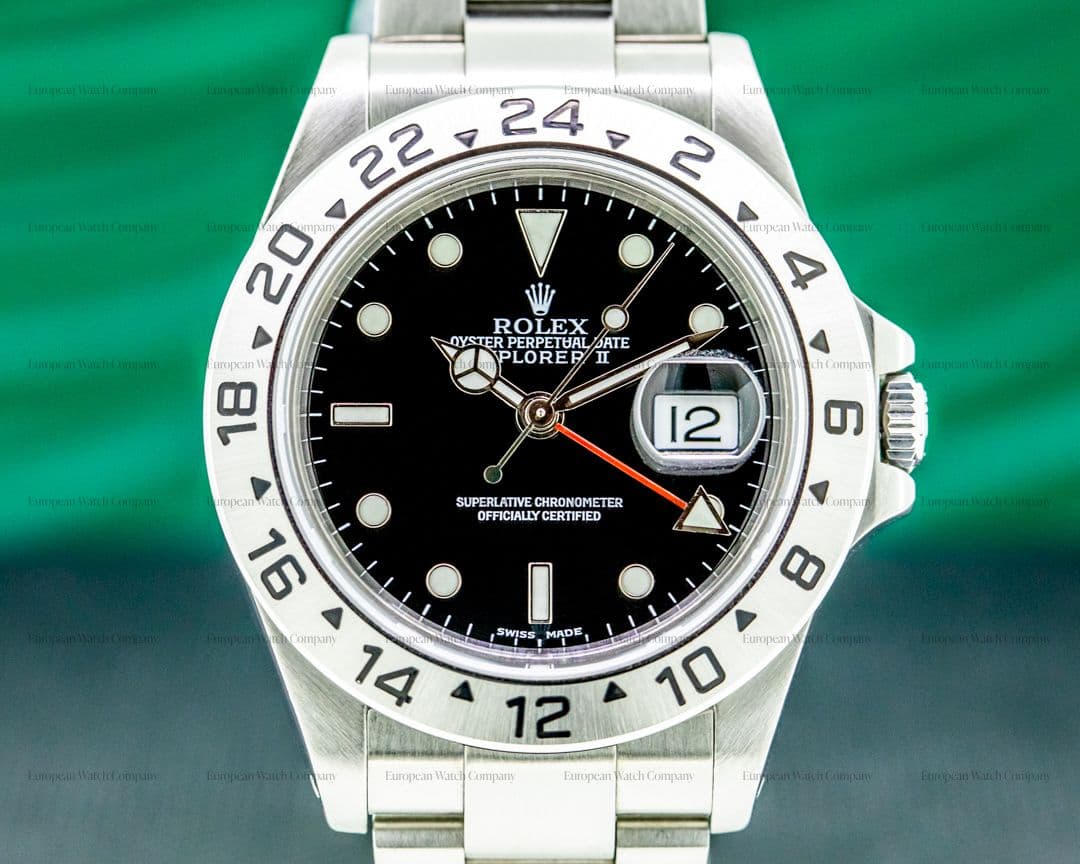 Rolex Explorer II 16570 Black Dial COMPLETE