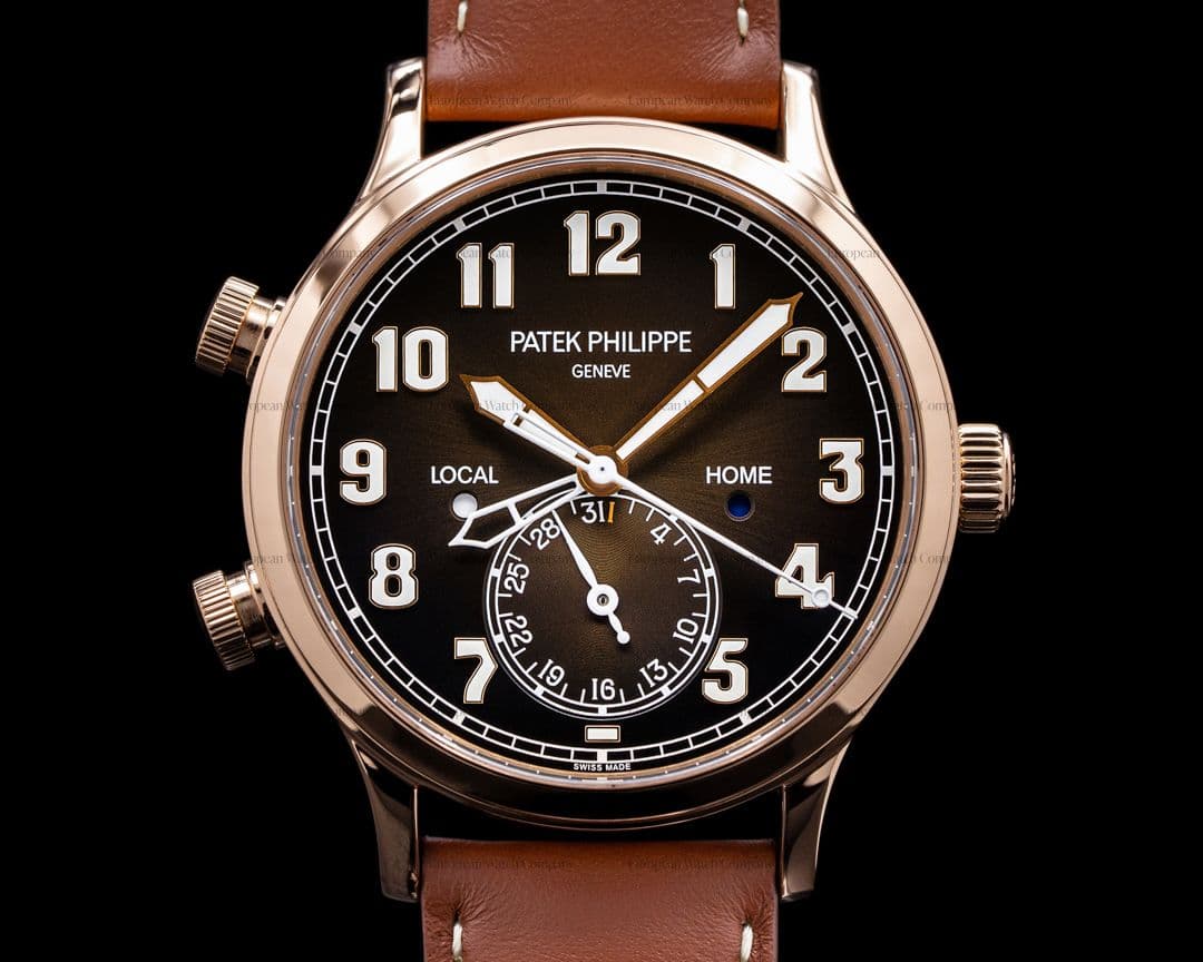 Patek Philippe Calatrava 5524R Pilot Travel Time 18k Rose Gold 2020