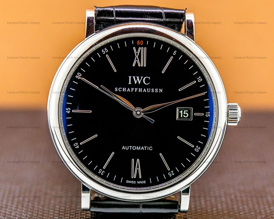IWC Portofino Automatic 
SS / Strap Black Dial