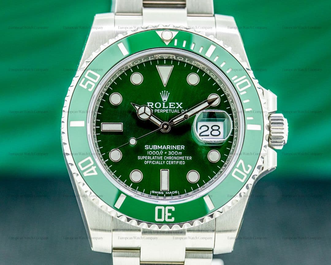 Rolex Submariner "Hulk" Green Ceramic Bezel Green Dial SS NEW OLD STOCK