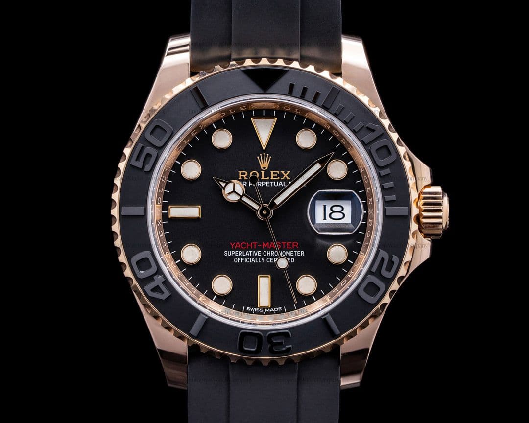 Rolex Yacht Master 18K Rose Gold / Rubber 40MM