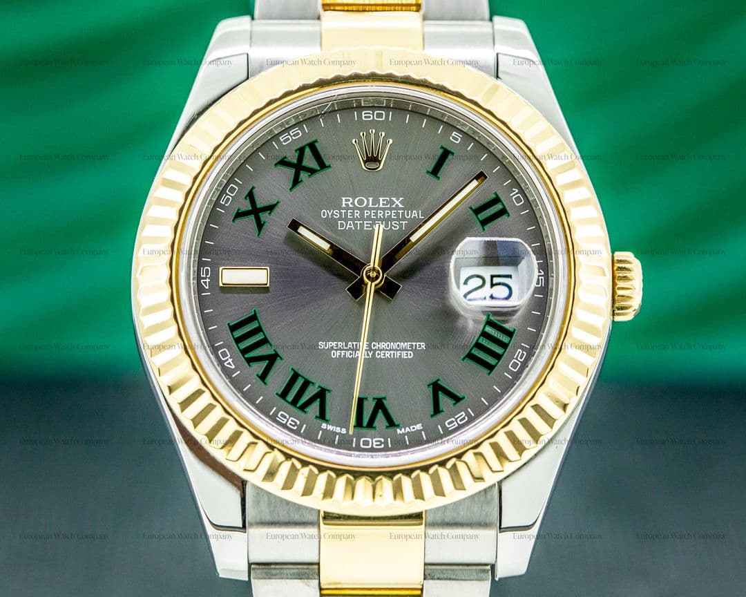 Rolex Datejust II 116333 18K/SS Wimbledon Dial