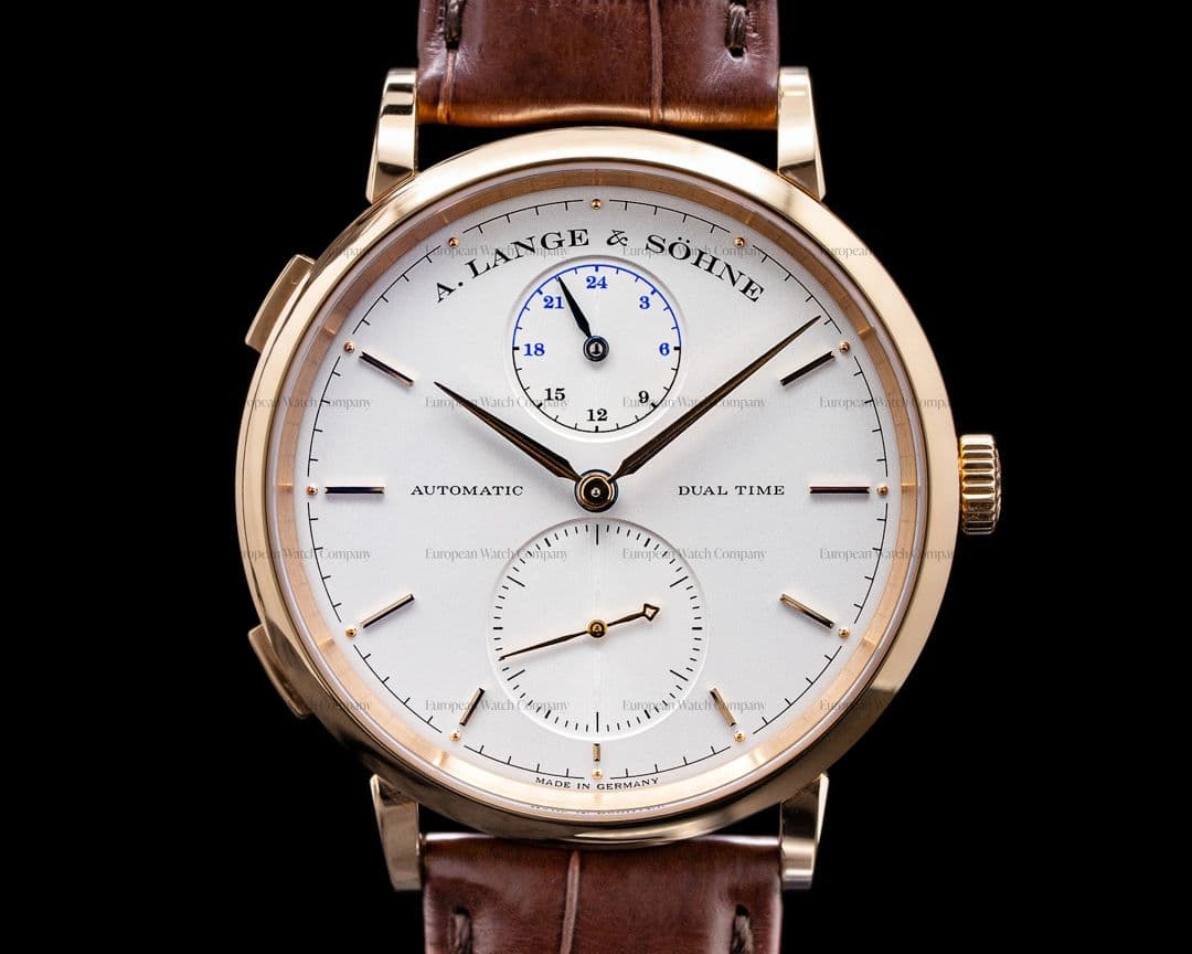 A. Lange and Sohne Saxonia Dual Time 18K Rose Gold UNWORN