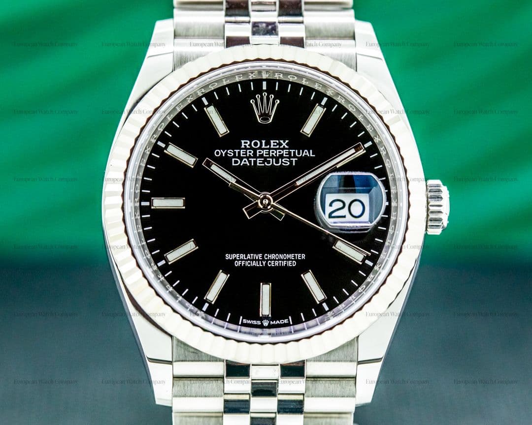 Rolex Datejust 126234 Black Stick Dial / Jubilee Bracelet  