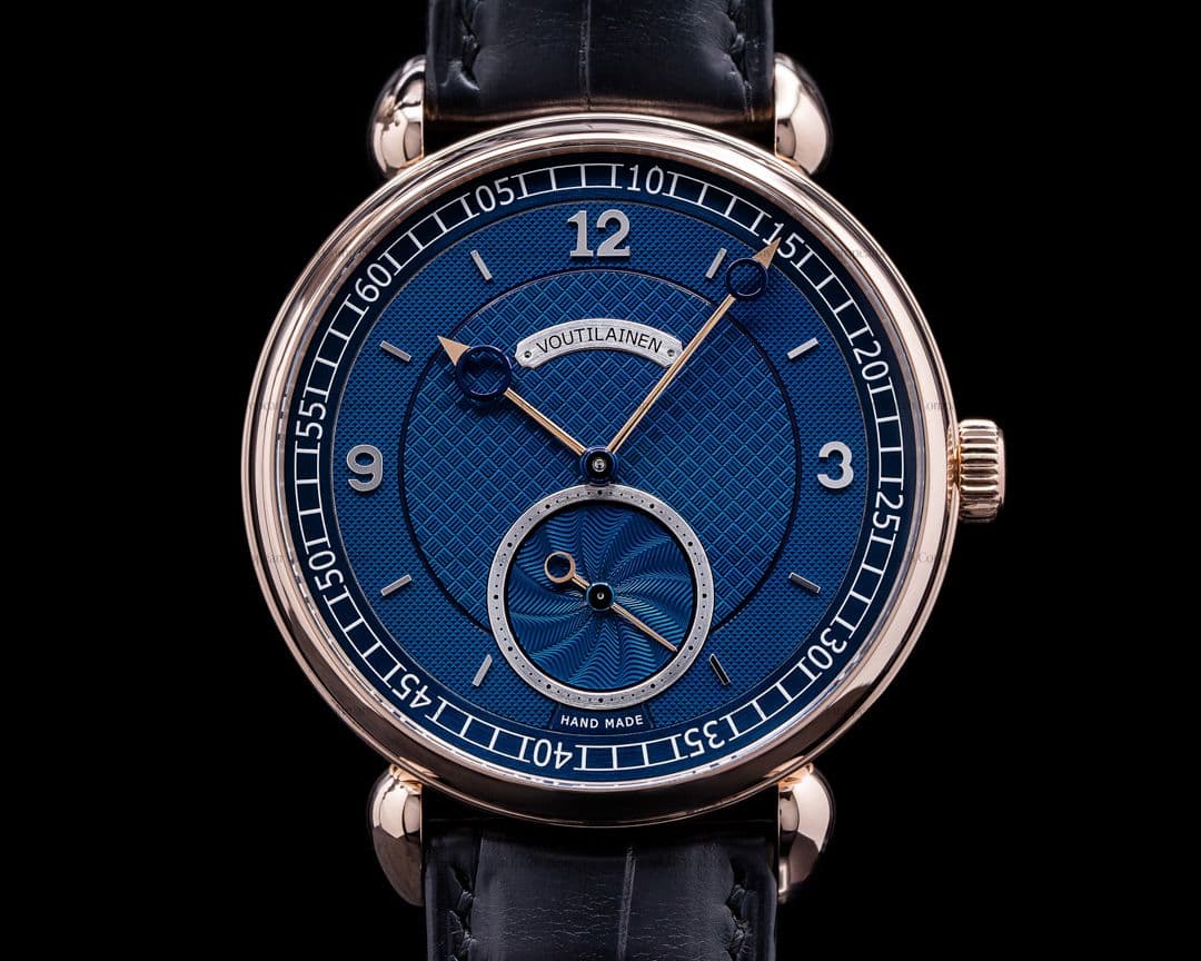 Kari Voutilainen Vingt-8 ISO 18k Rose Gold BLUE DIAL "PIECE UNIQUE"