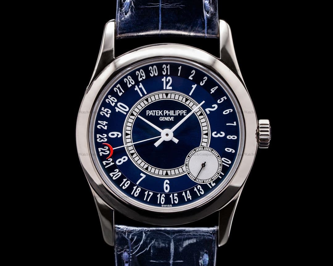 Patek Philippe Calatrava 6000G Blue Dial 18K White Gold / Deployant