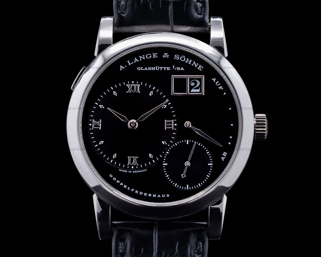 A. Lange and Sohne Lange 1 Platinum Black Dial "DARTH" Black Date RARE 