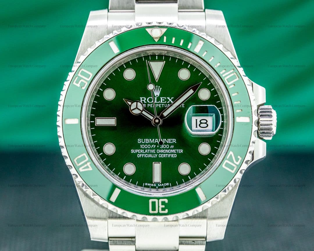 Rolex Submariner "Hulk" Green Ceramic Bezel Green Dial SS 