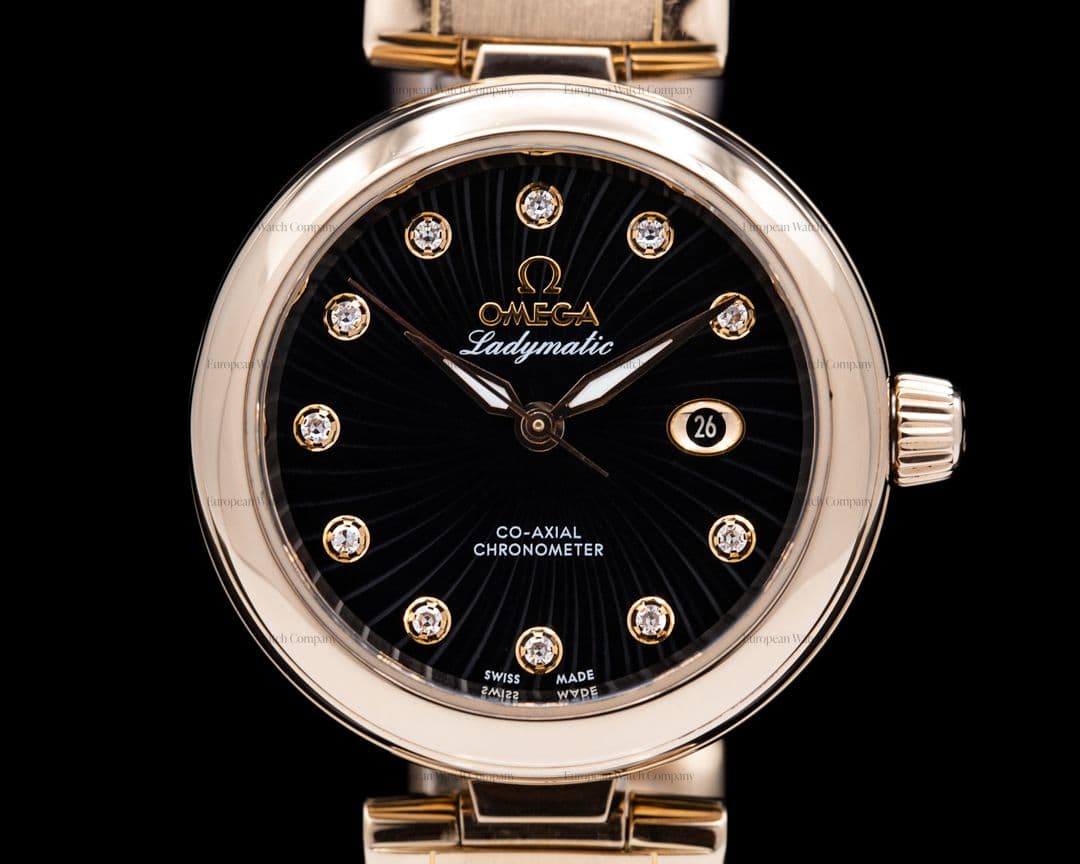 Omega De Ville Ladymatic 18k Rose Gold Ladies Co-Axial