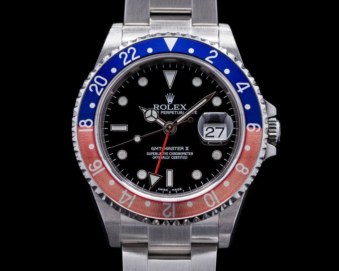 Rolex GMT Master II 16710 SS Red / Blue Pepsi Bezel FULL SET