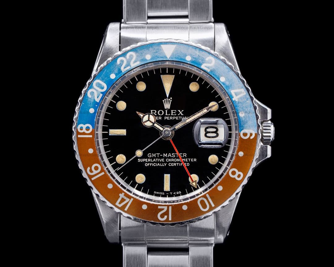Rolex Vintage GMT Master 1675 Gilt Dial Pepsi c. 1966 NICE 