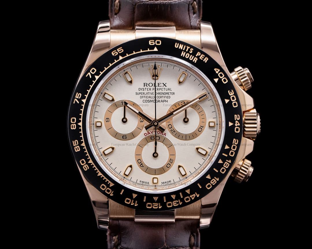 Rolex Cosmograph Daytona 116515LN 18K Rose Gold Ivory Dial / Alligator 2020