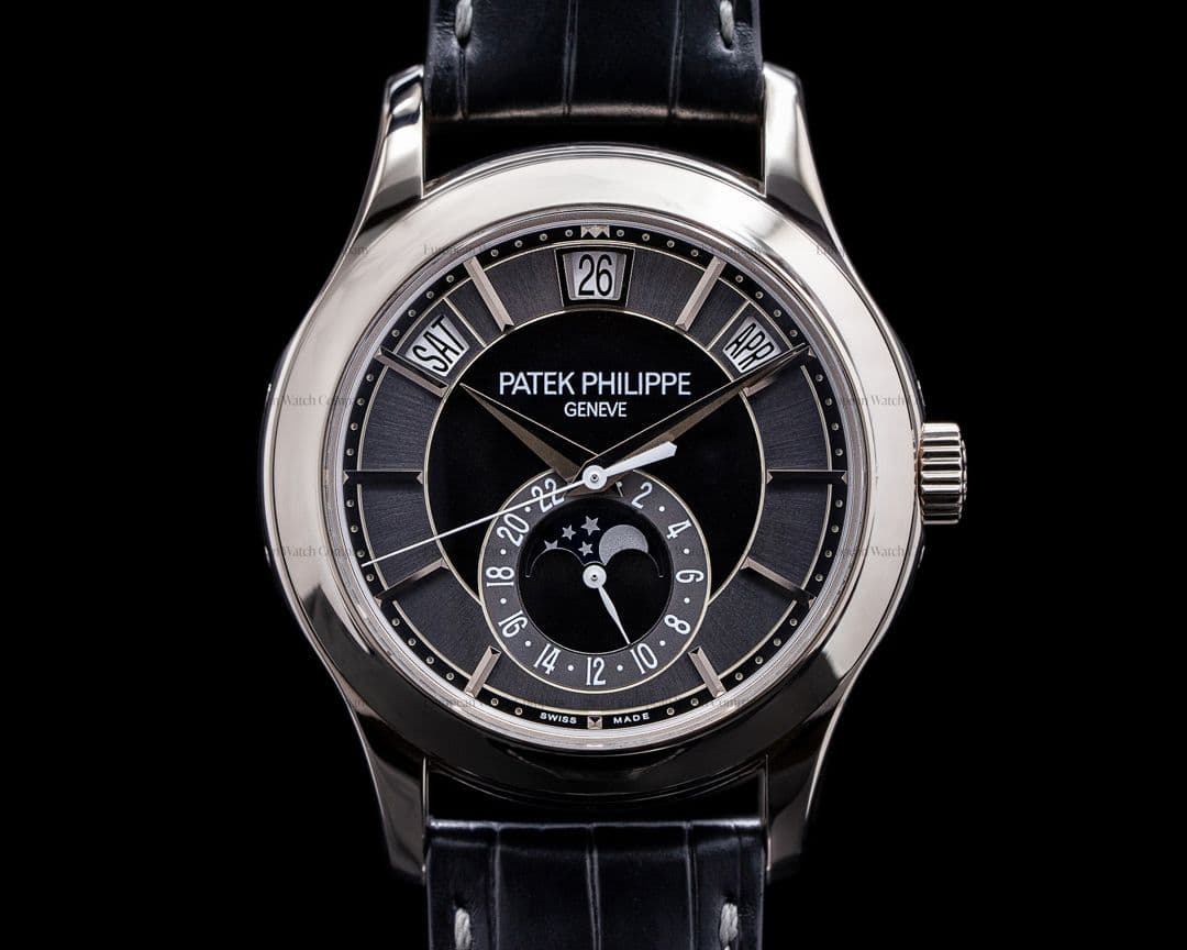 Patek Philippe Annual Calendar 5205G Grey Dial 18K White Gold Black Dial