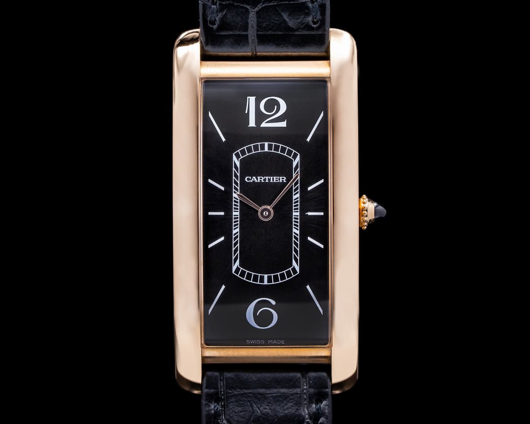 Cartier Tank Cintree WGTA0025 Rose Gold / Black Dial 