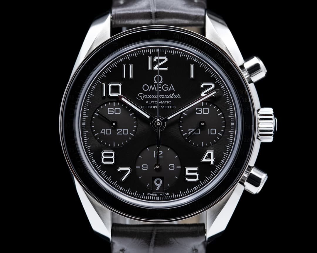 Omega Speedmaster Chronograph Reduced Ceramic Bezel 38MM