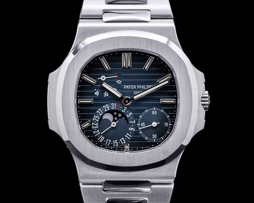 Patek Philippe Jumbo Nautilus 5712 Moonphase Power Reserve SS FULL SET