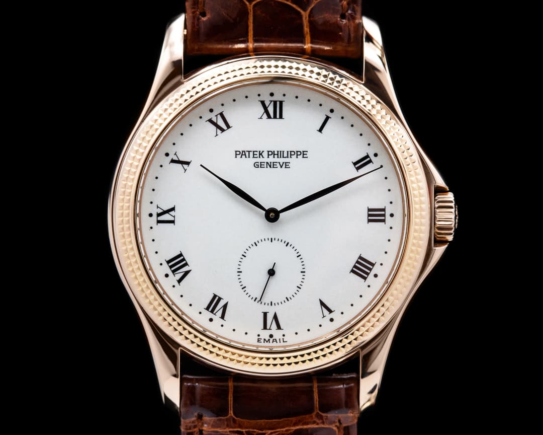 Patek Philippe Calatrava Manual Wind Enamel Dial 18K Rose Gold