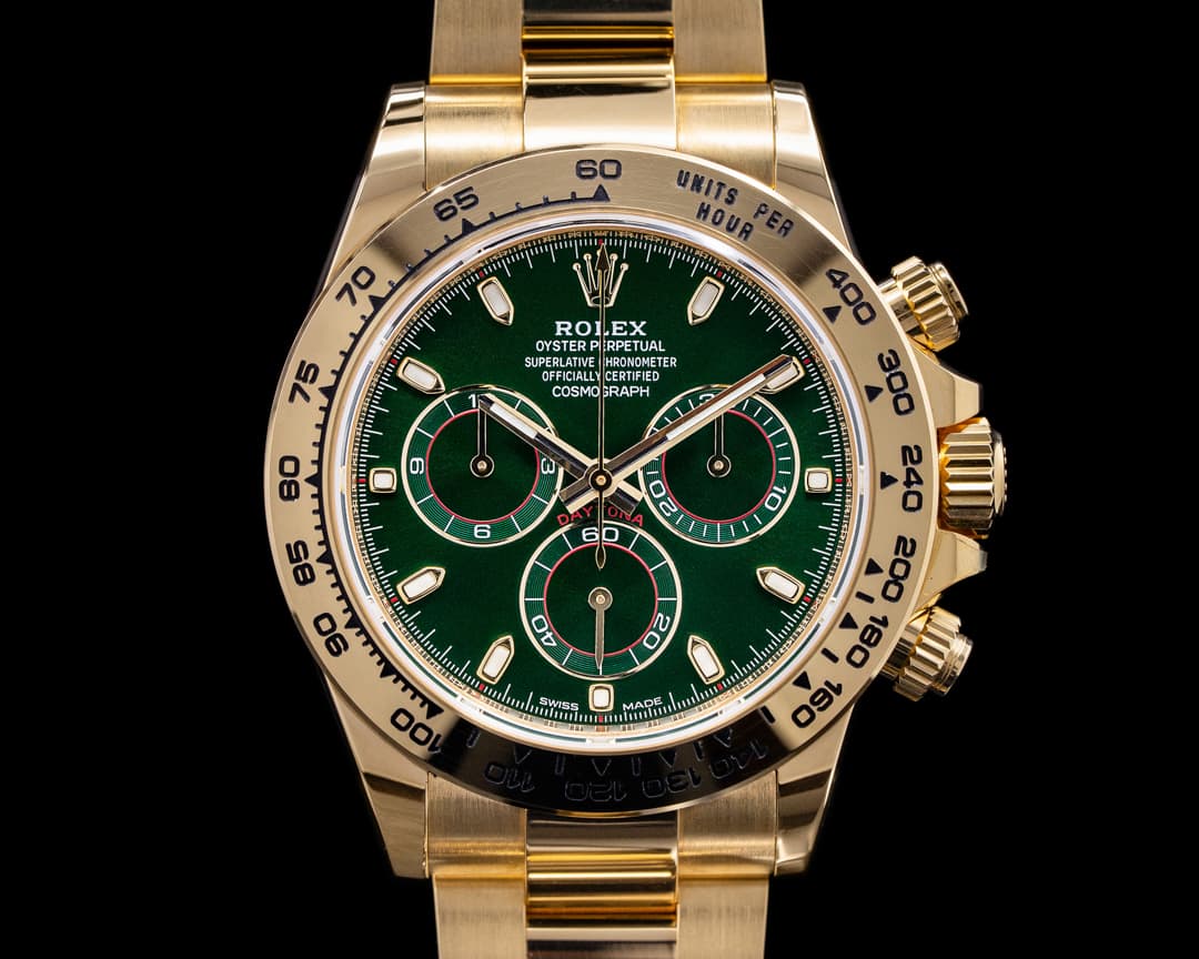 Rolex Daytona 116508 18k Yellow Gold / Green Dial 2021 
