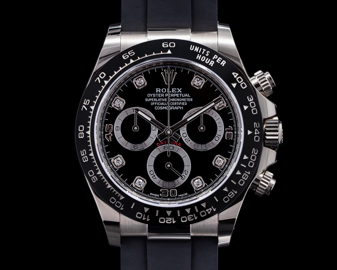 Rolex Daytona 116519 18K White Gold Ceramic Oysterflex Black Dial 2021 UNWORN