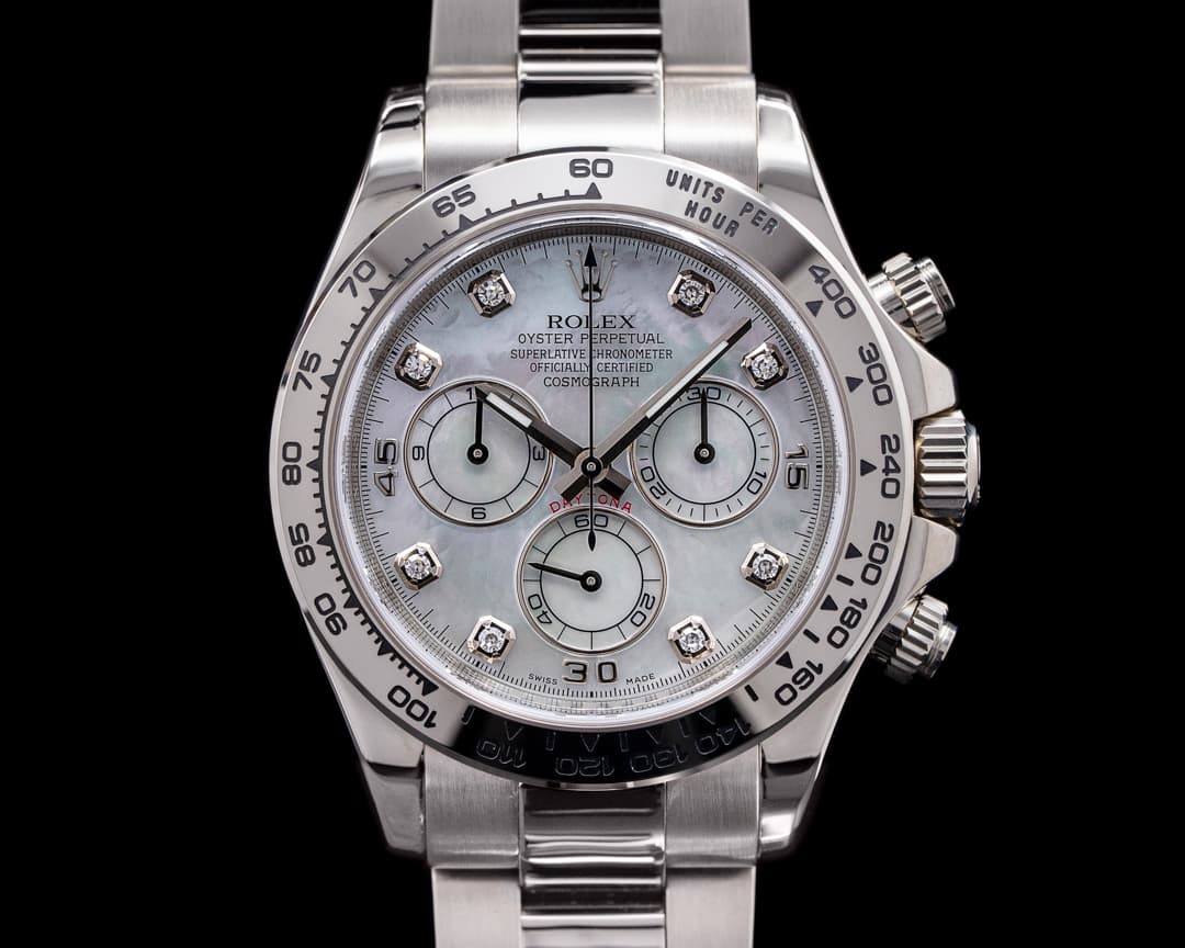 Rolex Daytona 116509 MOP / Diamond Dial 18K White Gold