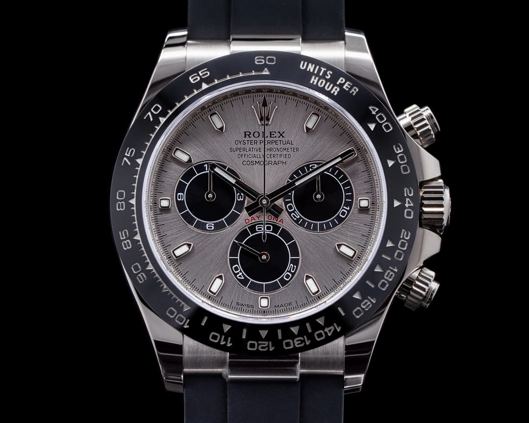 Rolex Daytona 116519 18K White Gold Ceramic Oysterflex Silver Dial 2021