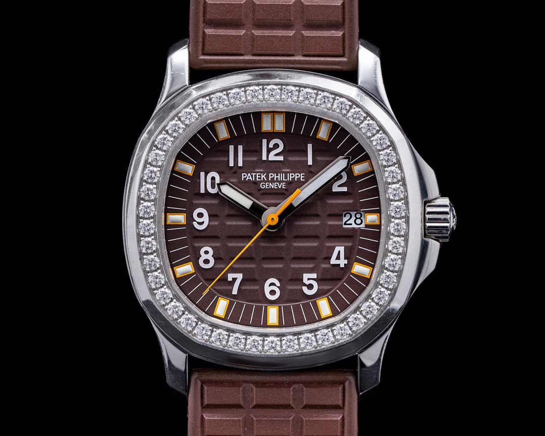 Patek Philippe Lady Aquanaut 5067A SS Brown Dial / Diamond Bezel