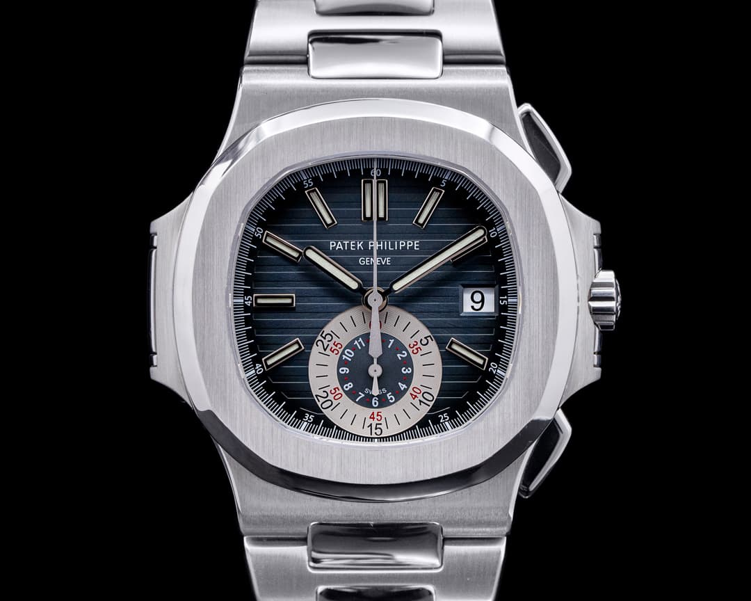 Patek Philippe Nautilus 5980/1A Chronograph SS Blue Dial FULL SET 