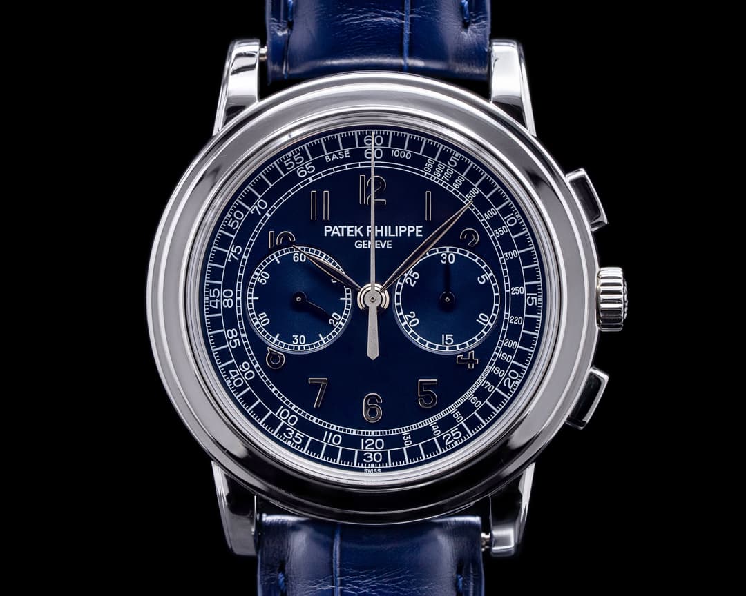 Patek Philippe 5070 Platinum Blue Dial Chronograph FULL SET
