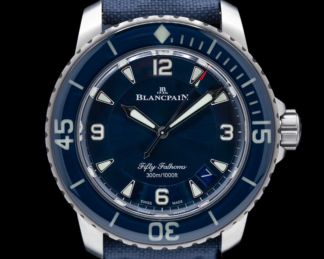 Blancpain Fifty Fathoms / Blue Dial Titanium UNWORN