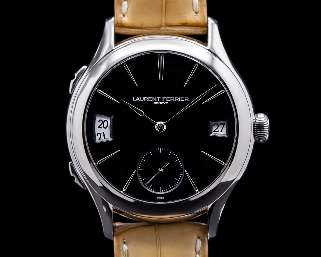 Laurent Ferrier Galet Traveller Stainless Steel Black Dial
