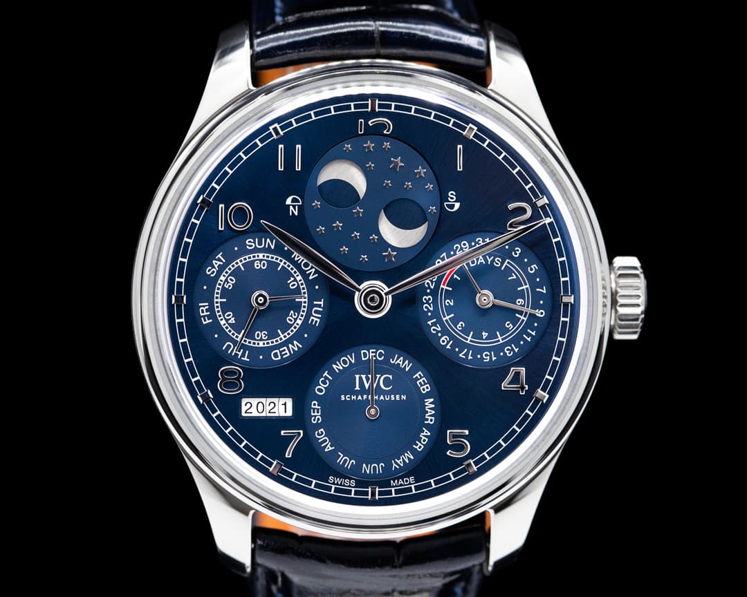 IWC Portuguese Perpetual Calendar Blue Dial 18K White Gold 