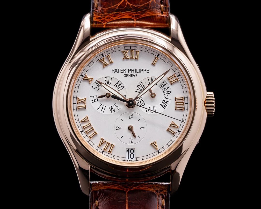 Patek Philippe Annual Calendar 5035R 18K Rose Gold Silver Dial 