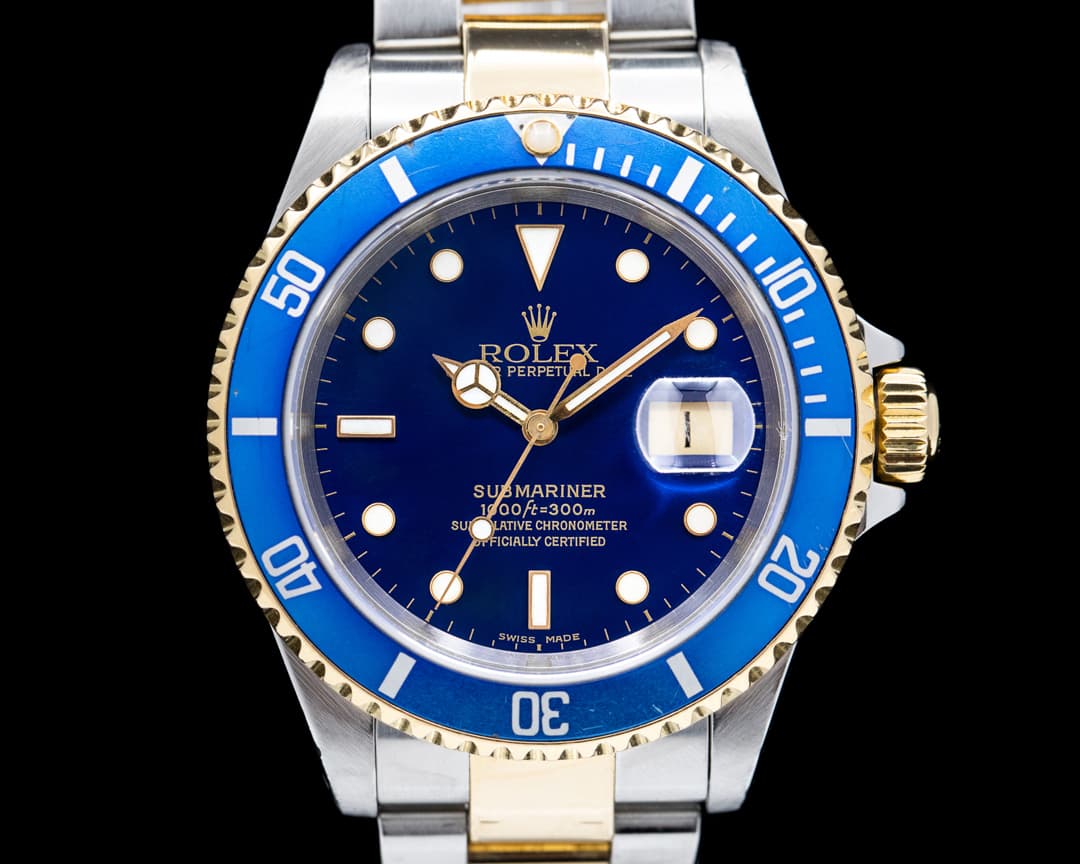 Rolex Submariner 16613 Blue Dial SS / 18K BOX & PAPERS