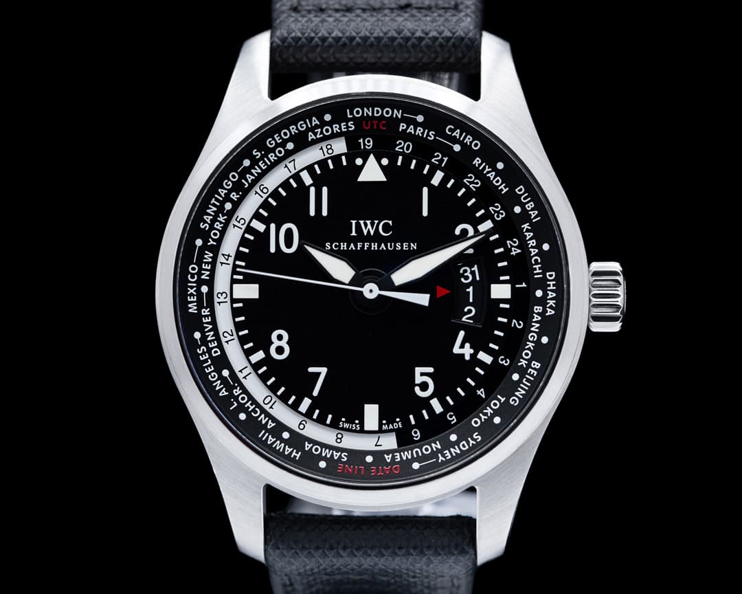 IWC Pilot WorldTimer SS Black Dial 