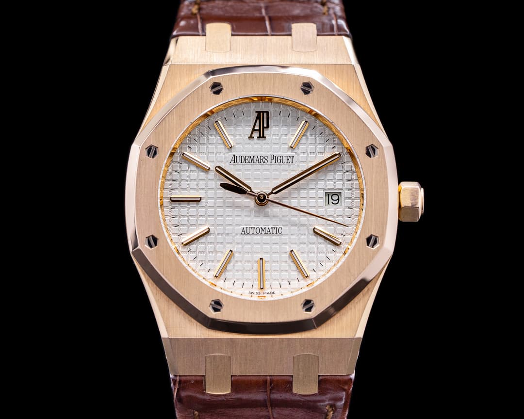 Audemars Piguet Royal Oak 15300OR Jumbo White Dial 18K Rose Gold 