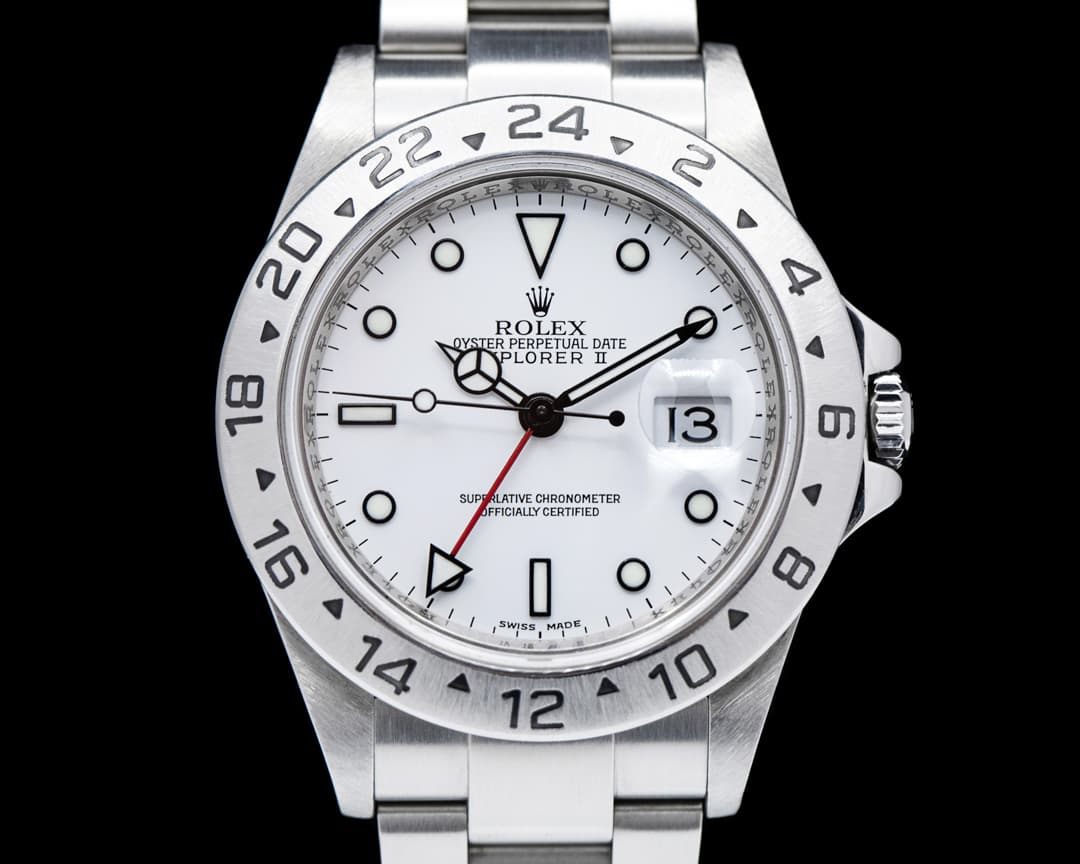 Rolex Explorer II 16570 White Dial SS